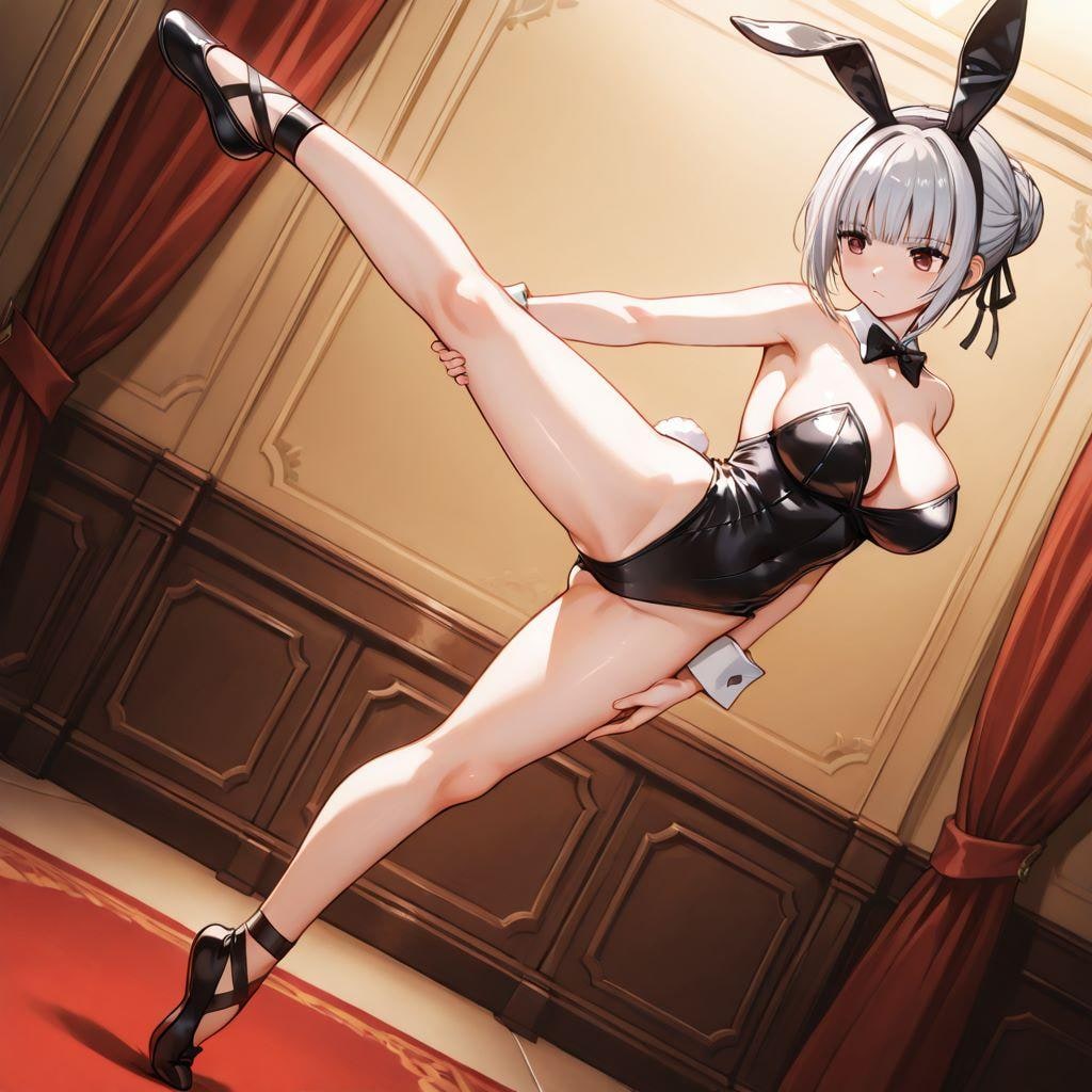 踊る黒兎(生足ver)