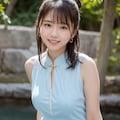 中華街を散策する女性 3 4枚目