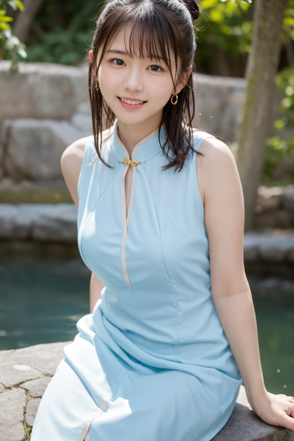 中華街を散策する女性 3