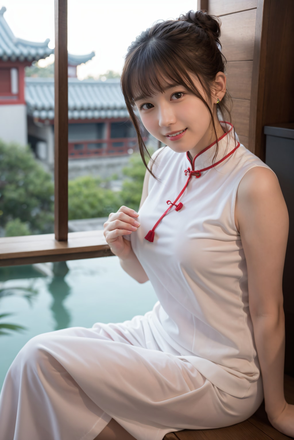 中華街を散策する女性 3