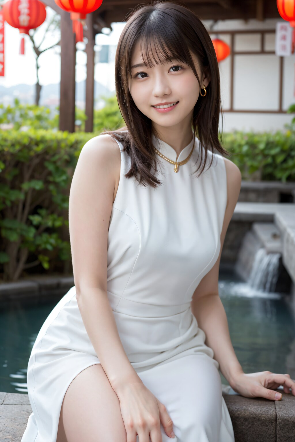 中華街を散策する女性 3