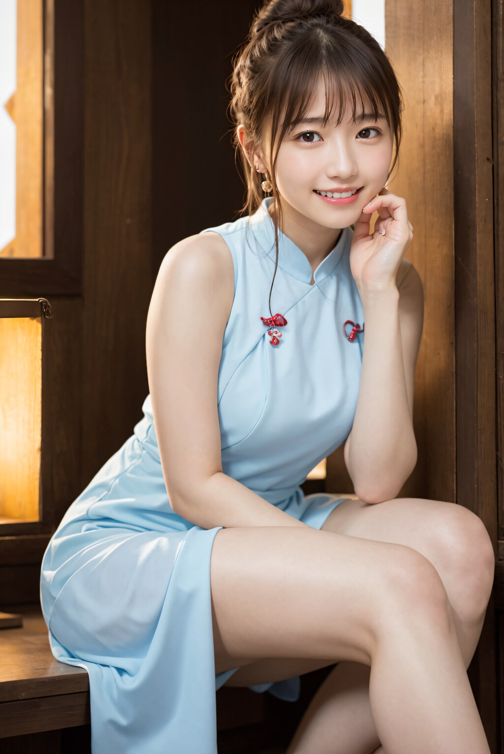 中華街を散策する女性 3