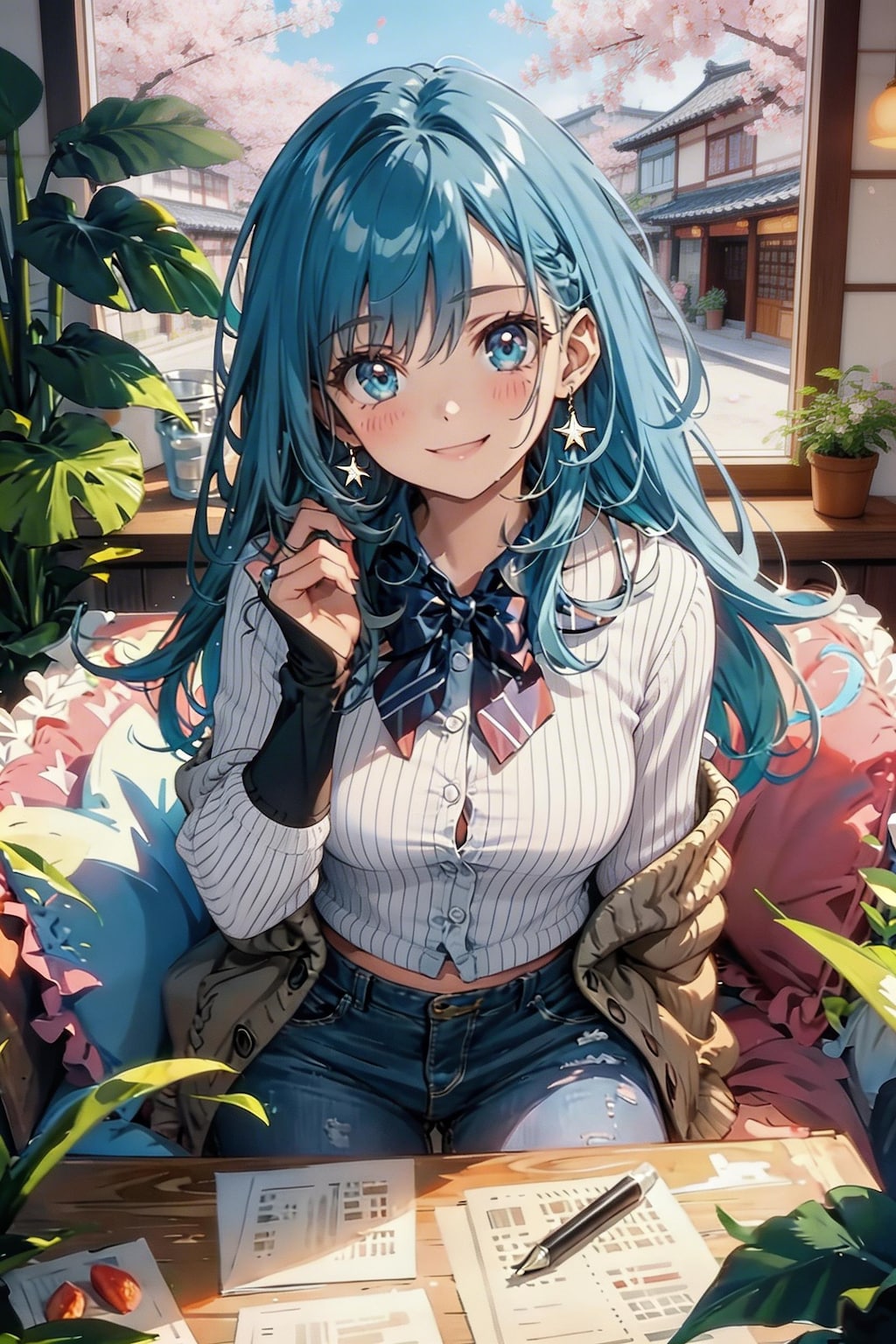 TOPAZ+αで潮音さん(春色コーデ)