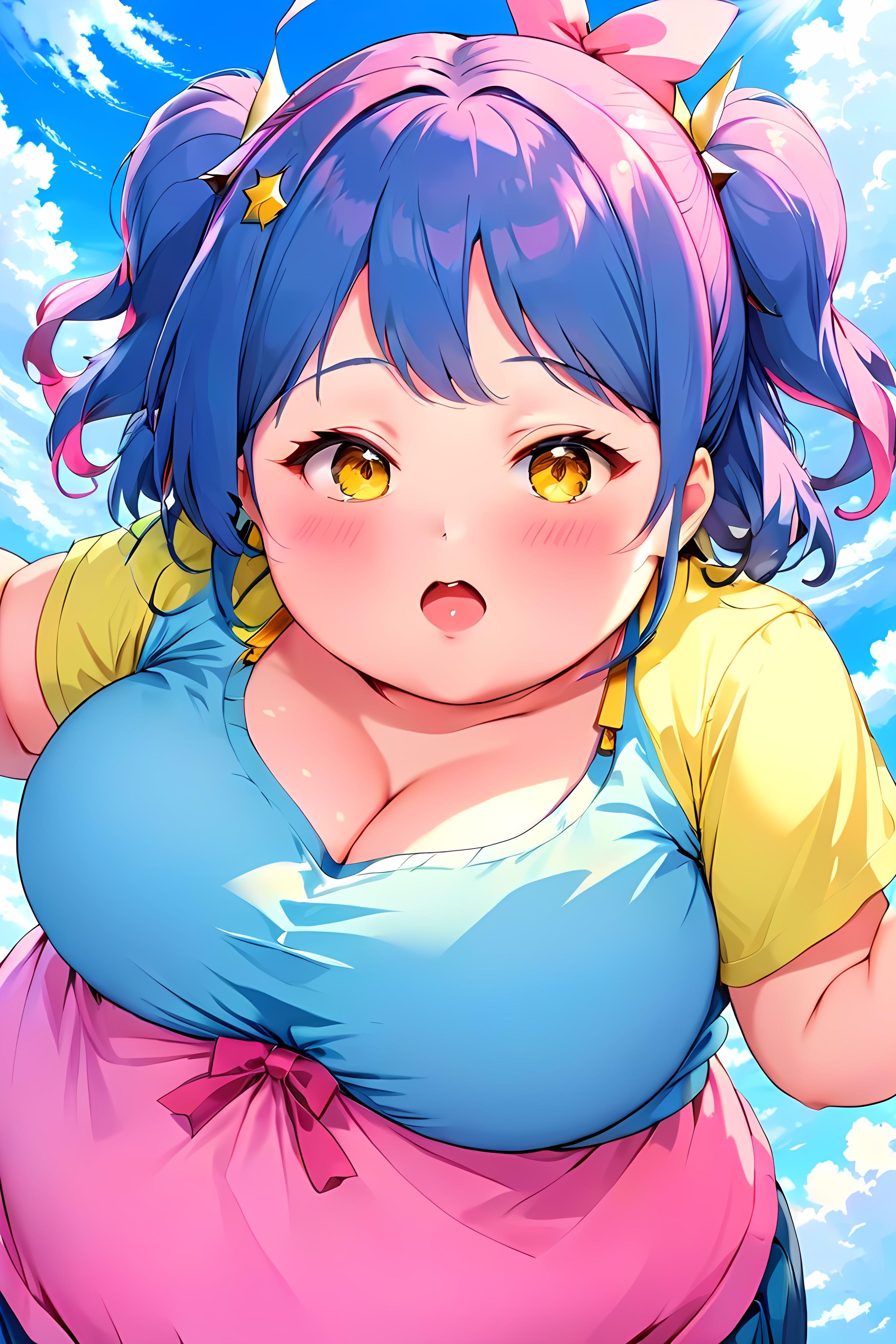 ぽっちゃりした女子と空
