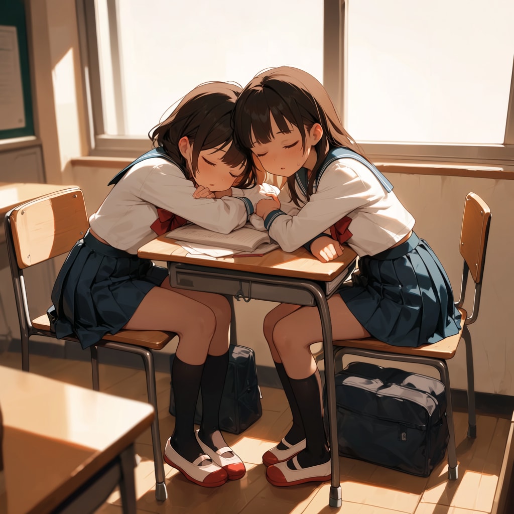 春眠暁を覚えず・・・(´・ω・｀) | の人気AIイラスト・グラビア