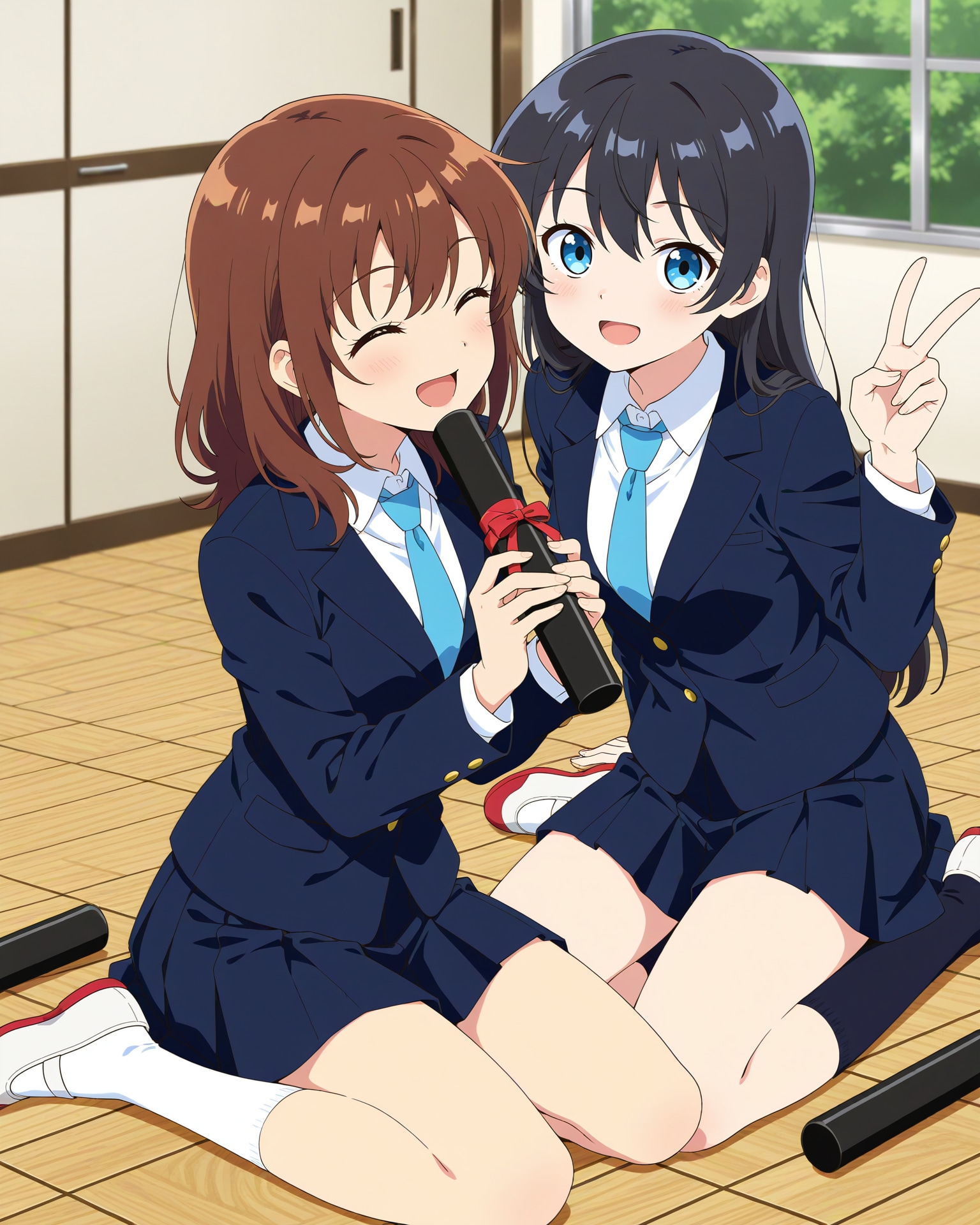 卒業式の後に撮影