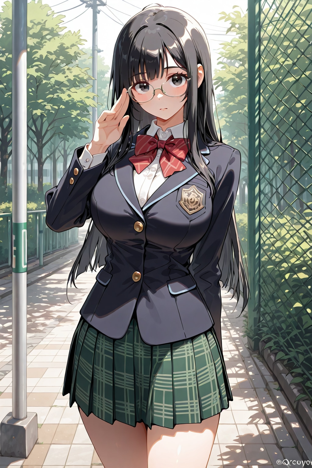 眼鏡をスチャっとする動き