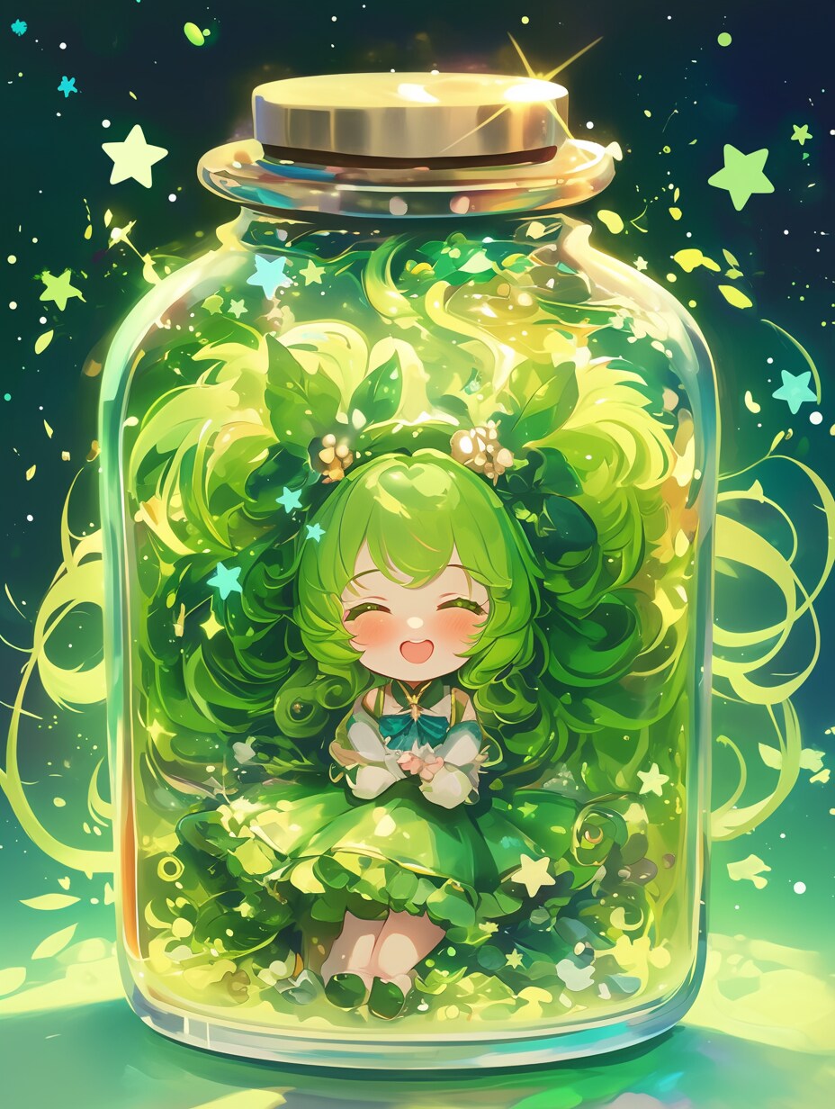 「瓶詰の少女」碧87 | の人気AIイラスト・グラビア