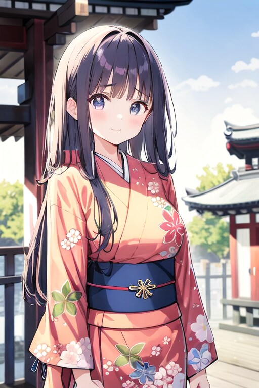 和装女子　京都にて