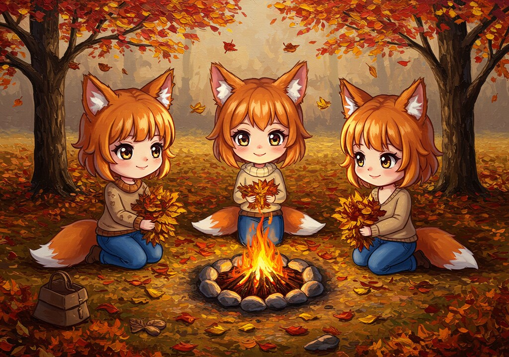 落ち葉を集めて・・