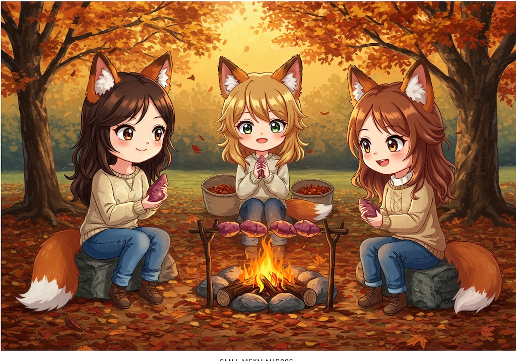 落ち葉を集めて・・