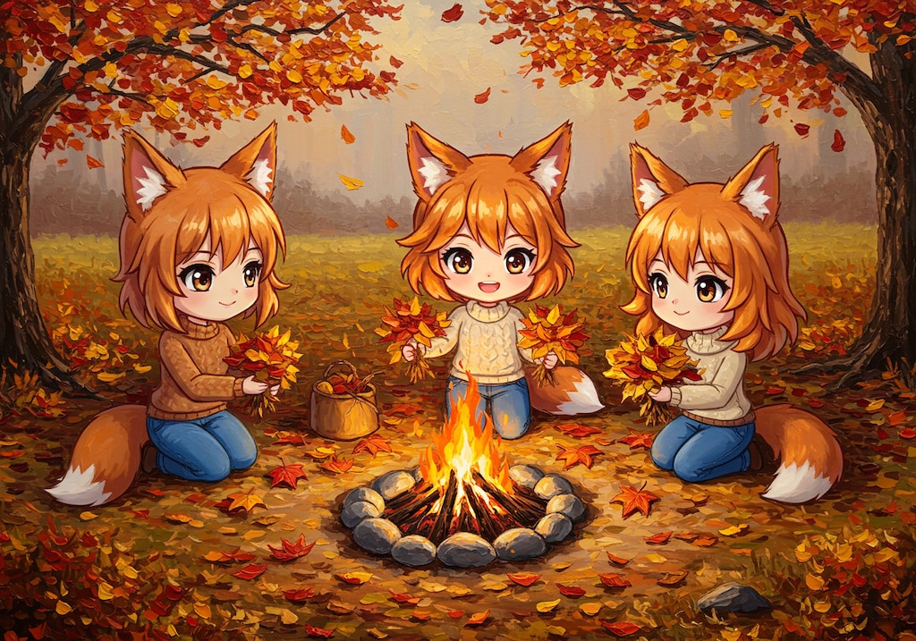 落ち葉を集めて・・