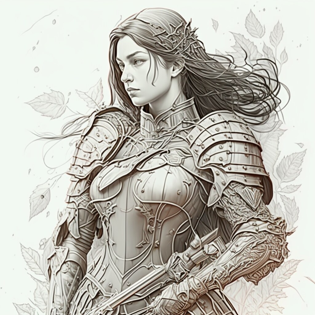 彫刻のような美を誇る女騎士