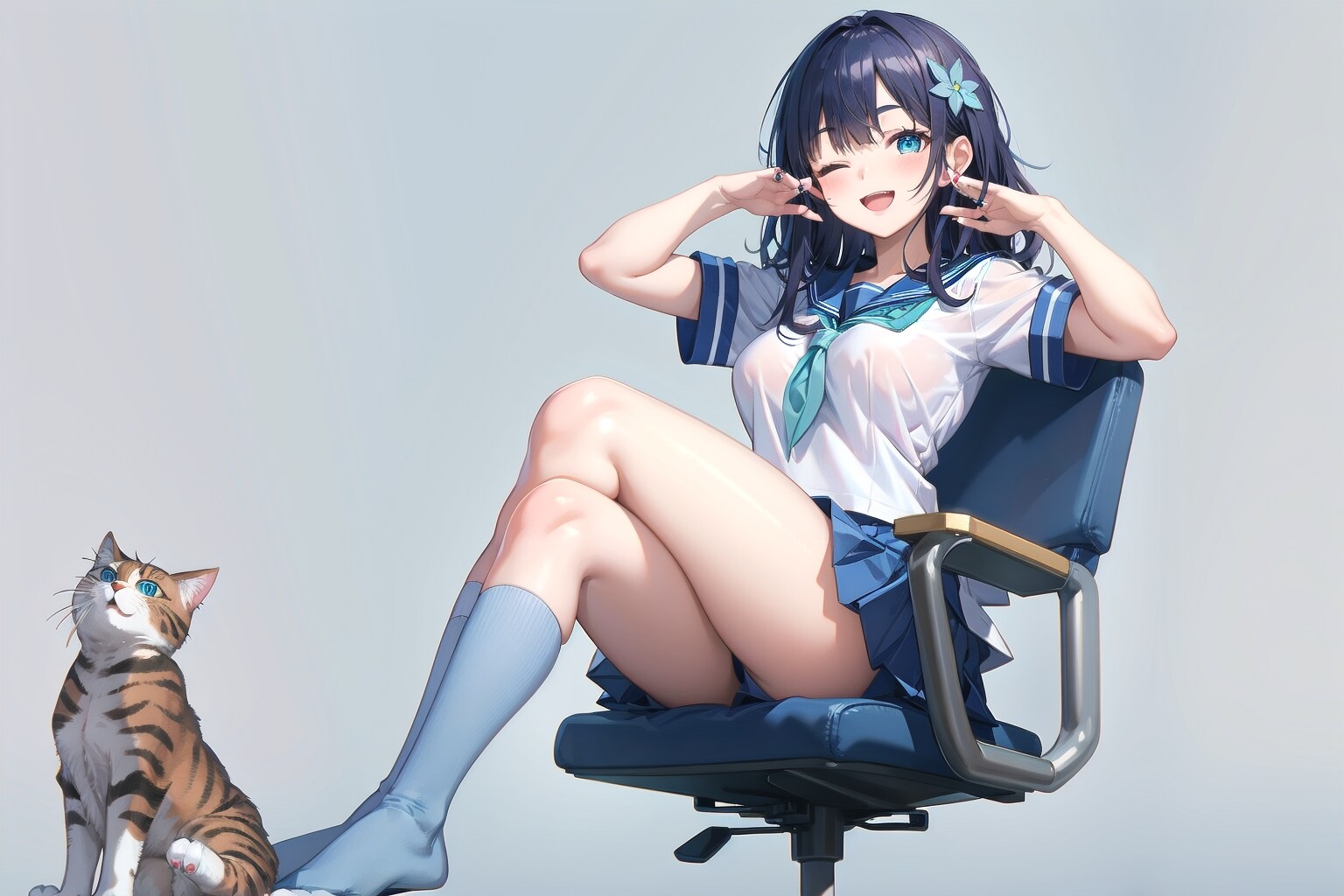 青い背景ですが