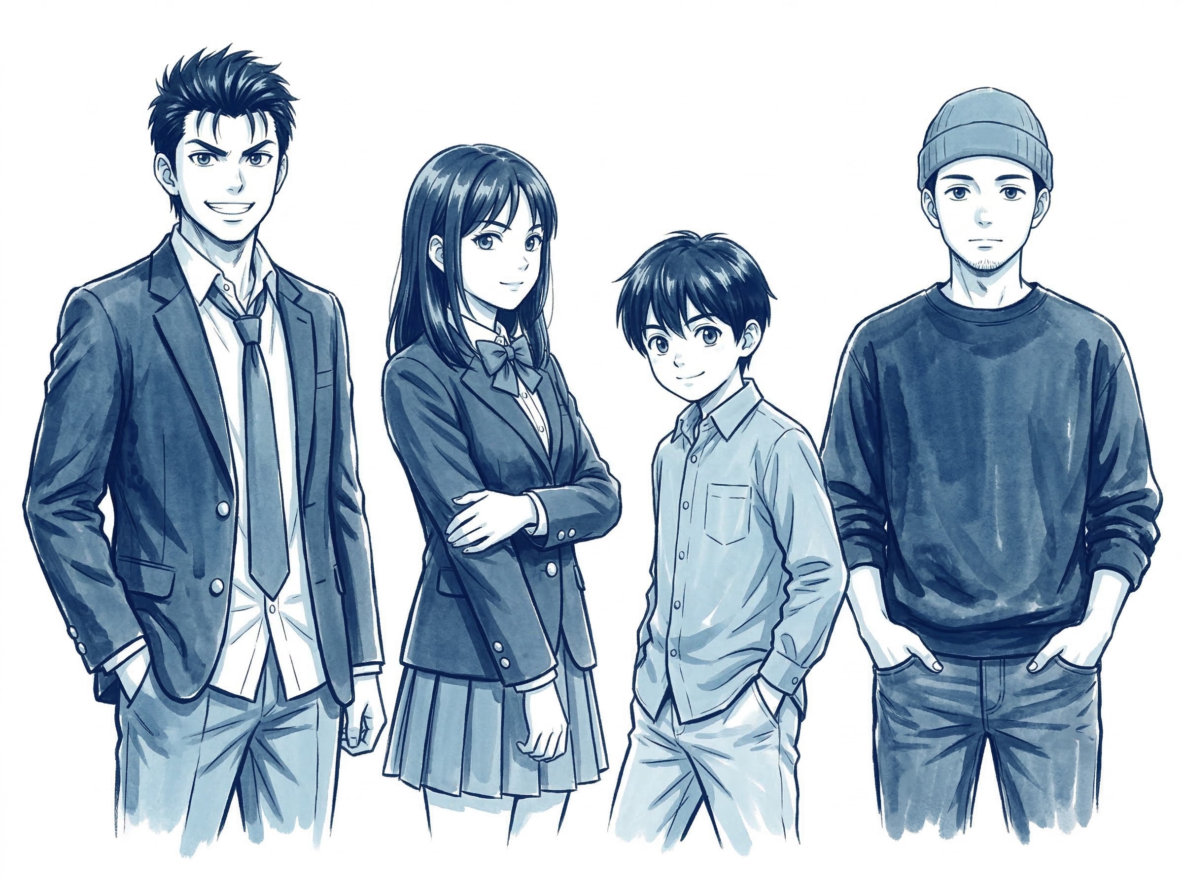 4人組 84 | の人気AIイラスト・グラビア