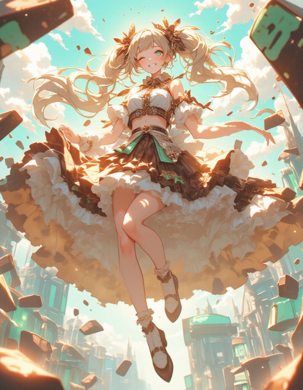 チョコミント・ロリータの魔法ジャンプ！