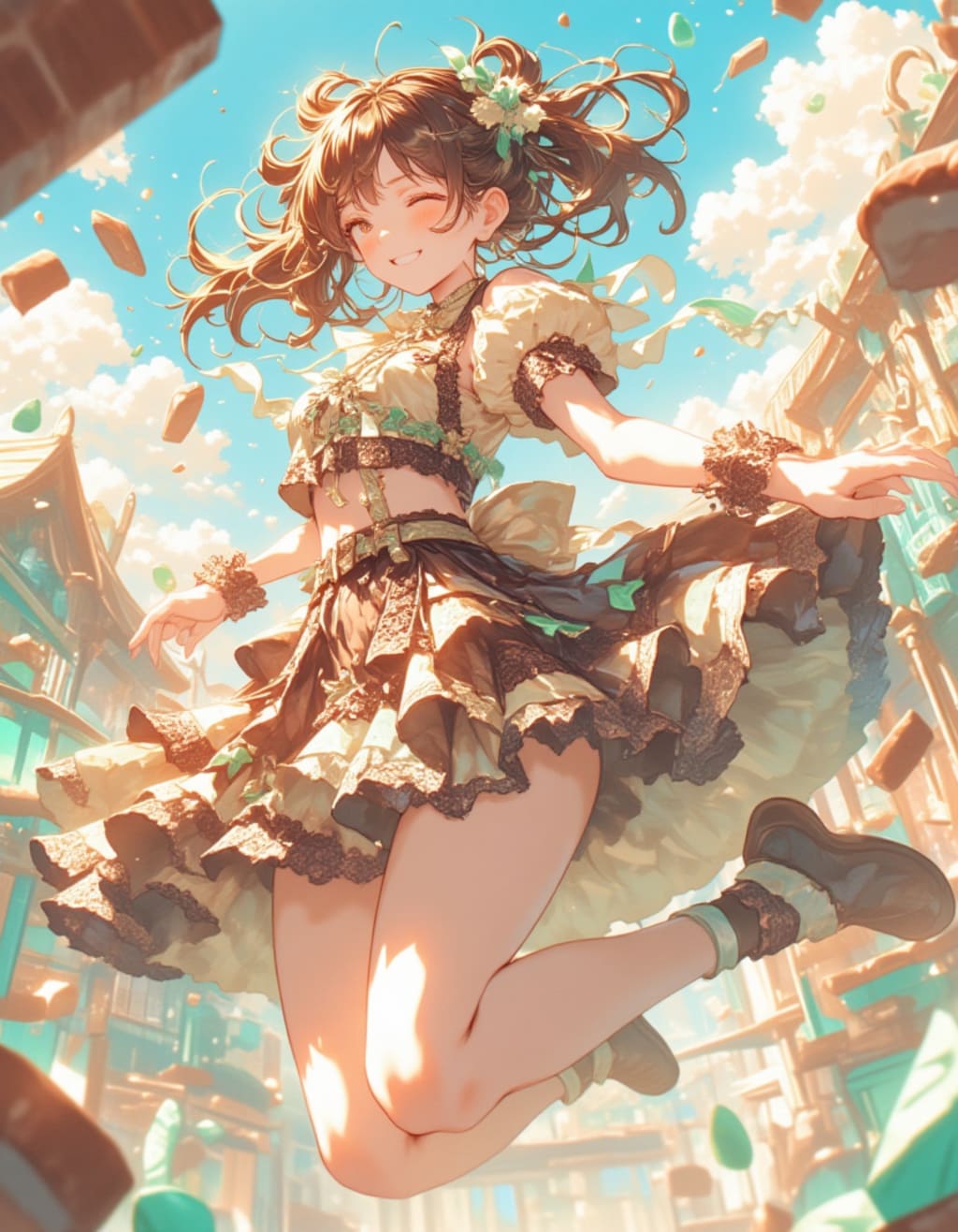 チョコミント・ロリータの魔法ジャンプ！