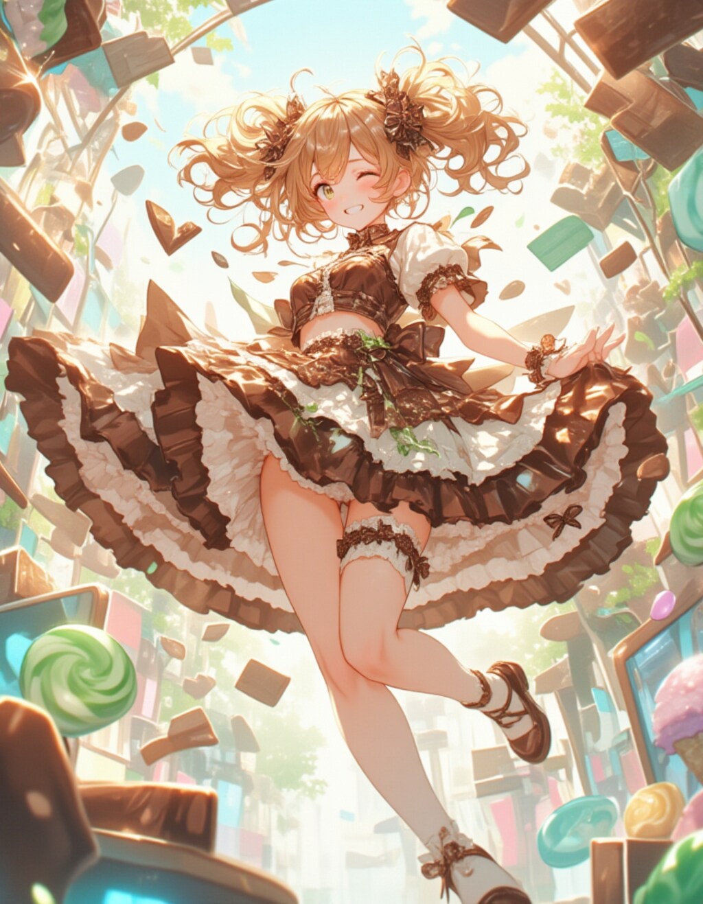 チョコミント・ロリータの魔法ジャンプ！