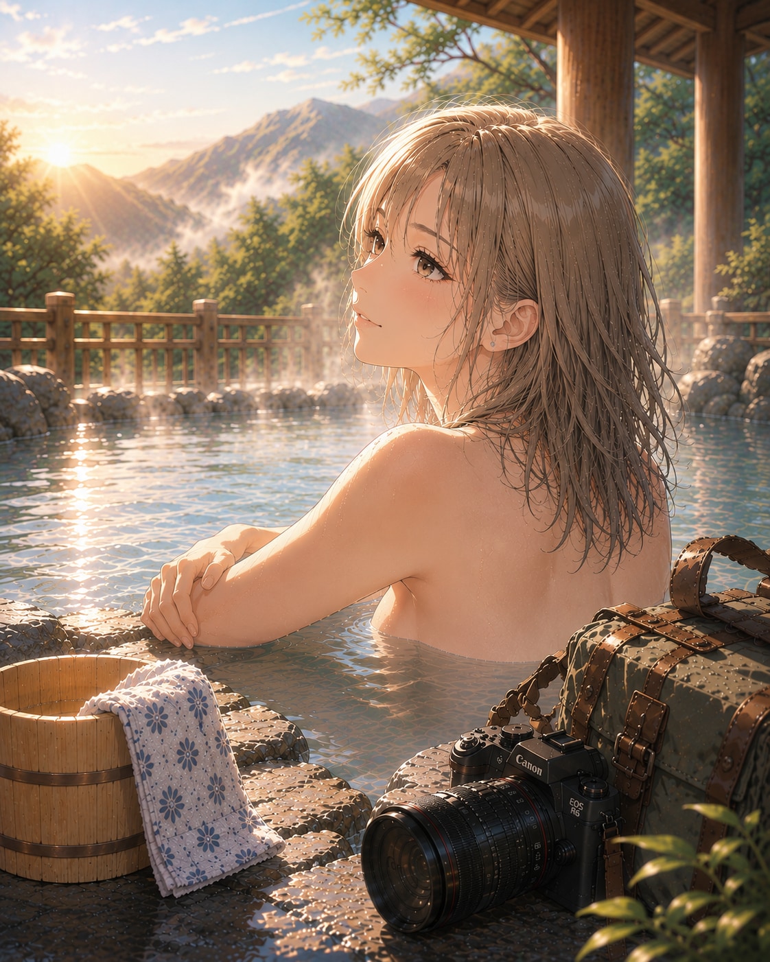 朝風呂満喫
