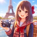 観光女子高生（エッフェル塔） 4枚目