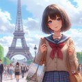 観光女子高生（エッフェル塔） 3枚目