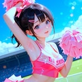 妹所属のチアガール部🍊見学おにいちゃん 3枚目