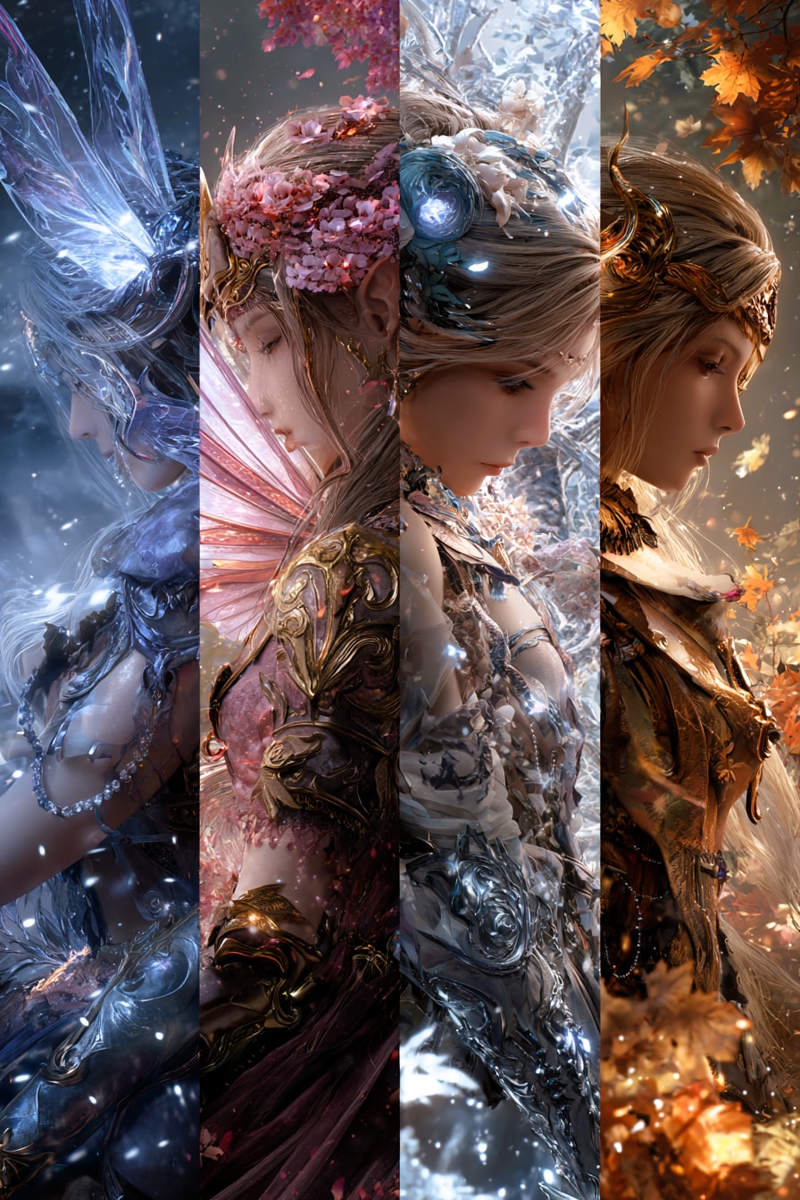 Fairies of the Four Seasons | の人気AIイラスト・グラビア