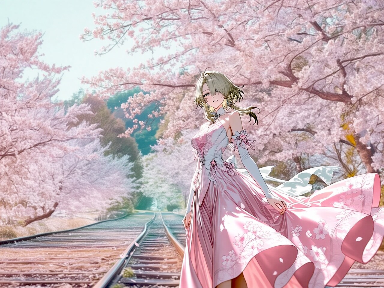 インクラインの桜並木