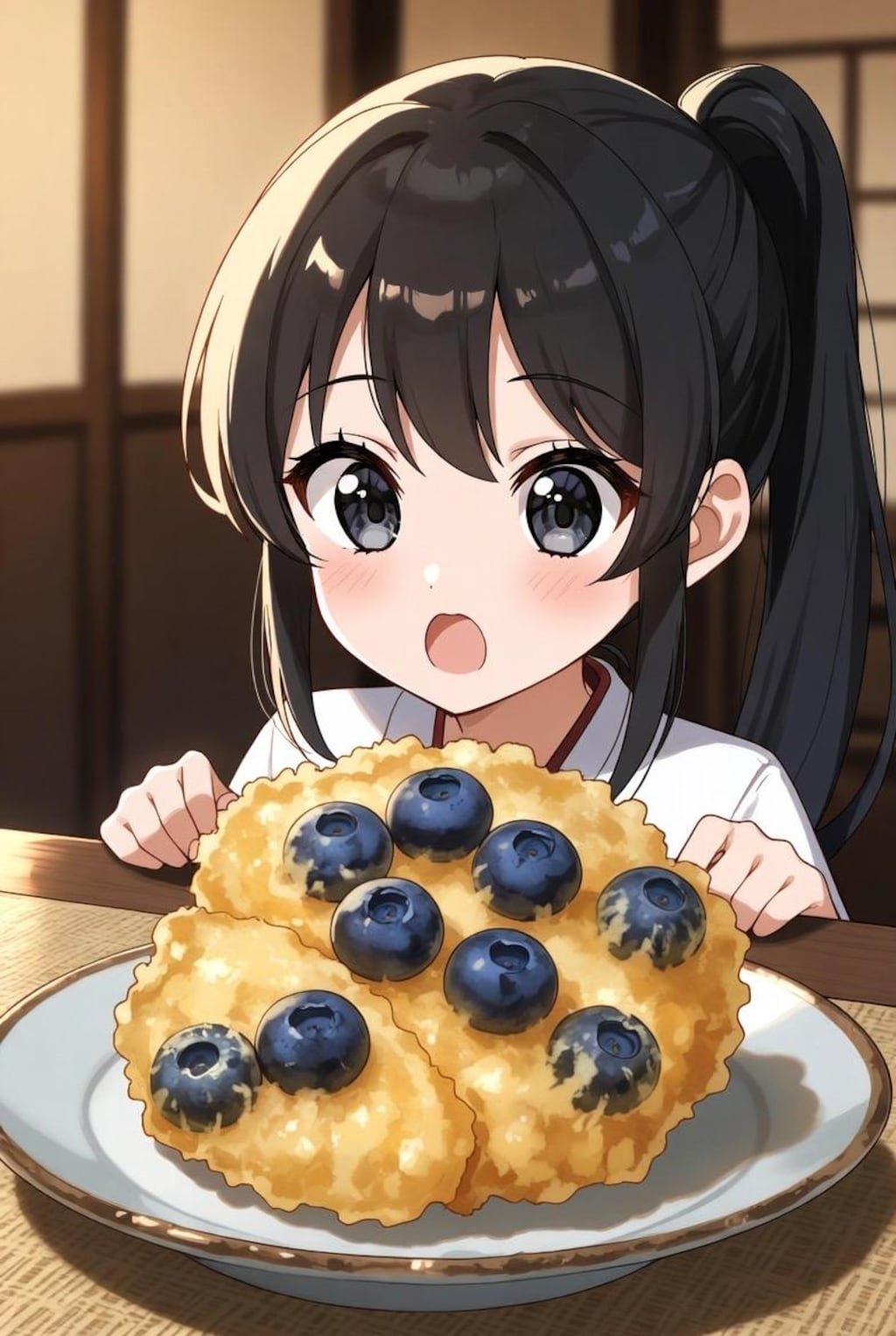 ブルーベリーのかき揚げ天ぷら