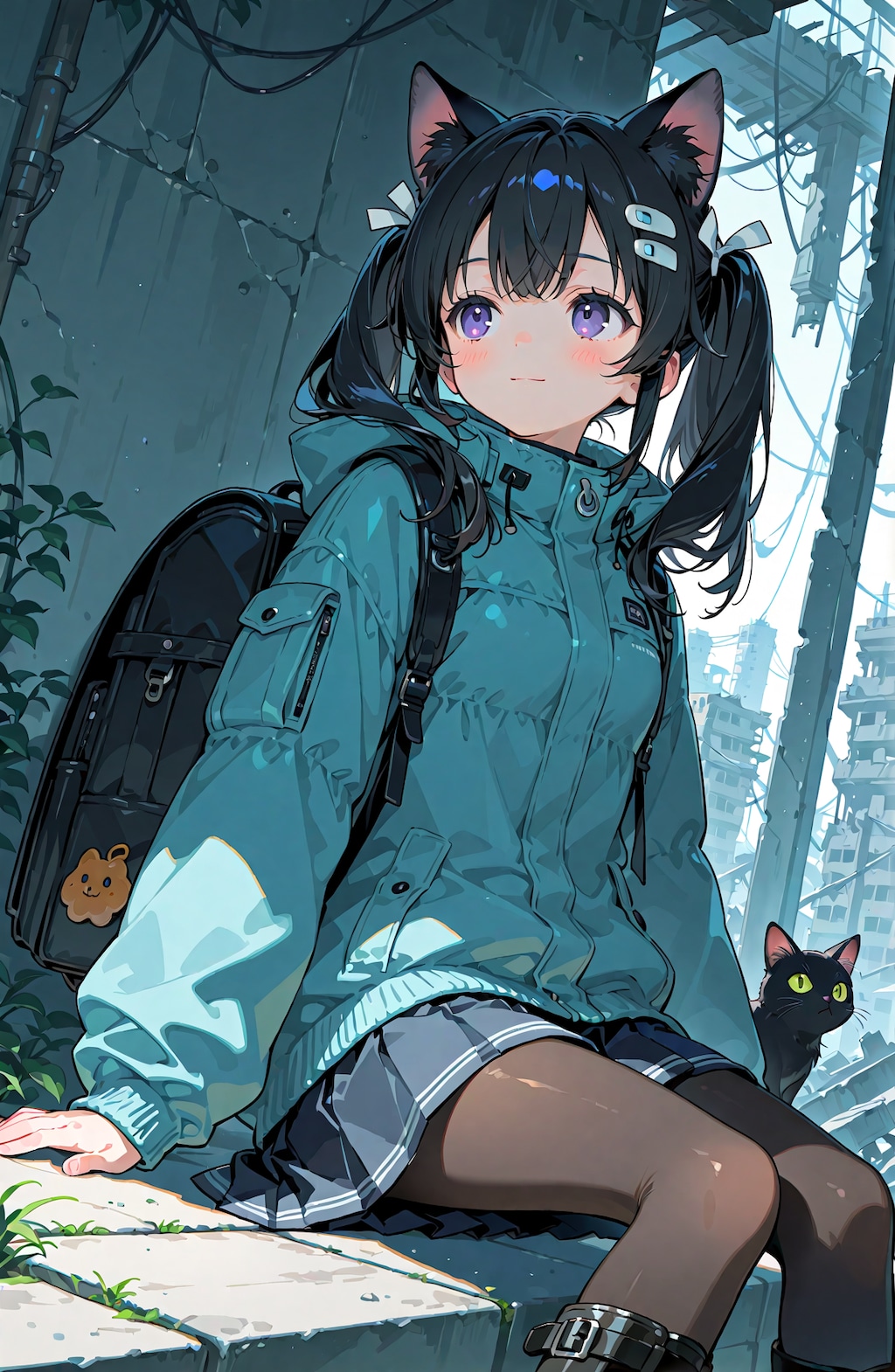 旅する黒猫と水没都市 | カペラ誕生から1周年🎂