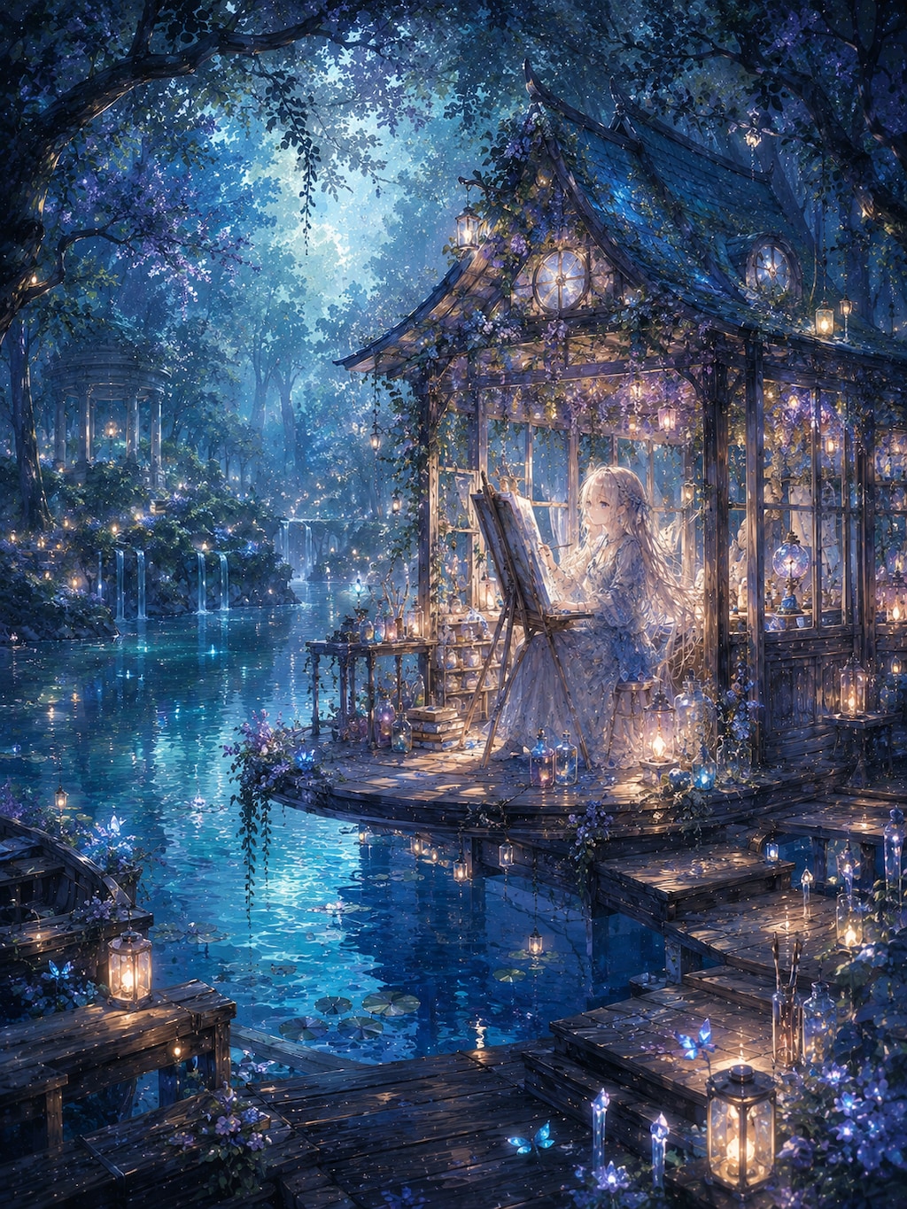 森奥のアトリエ―湖は、空を描く鏡 ―