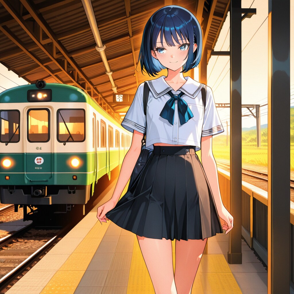 17:45発、夏の駅