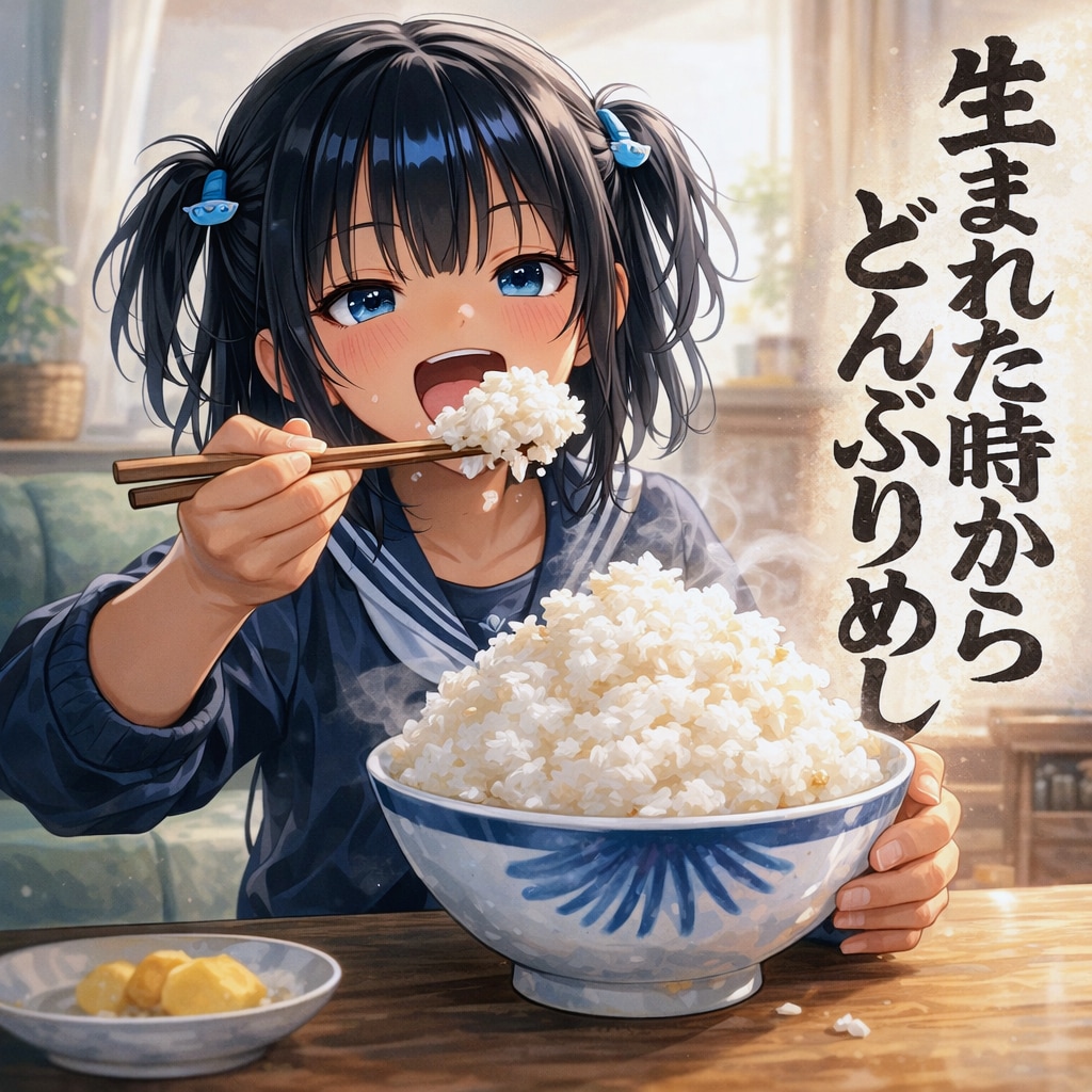 生まれた時からどんぶりめしなこなつちゃん