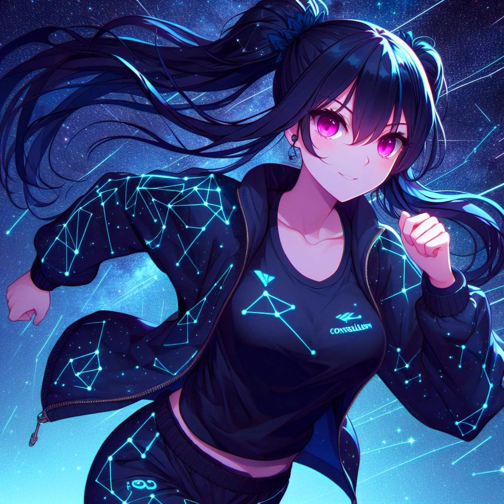 星空ジャージな、黒髪ツインテール少女★(12枚)