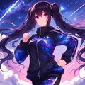 星空ジャージな、黒髪ツインテール少女★(12枚) 3枚目