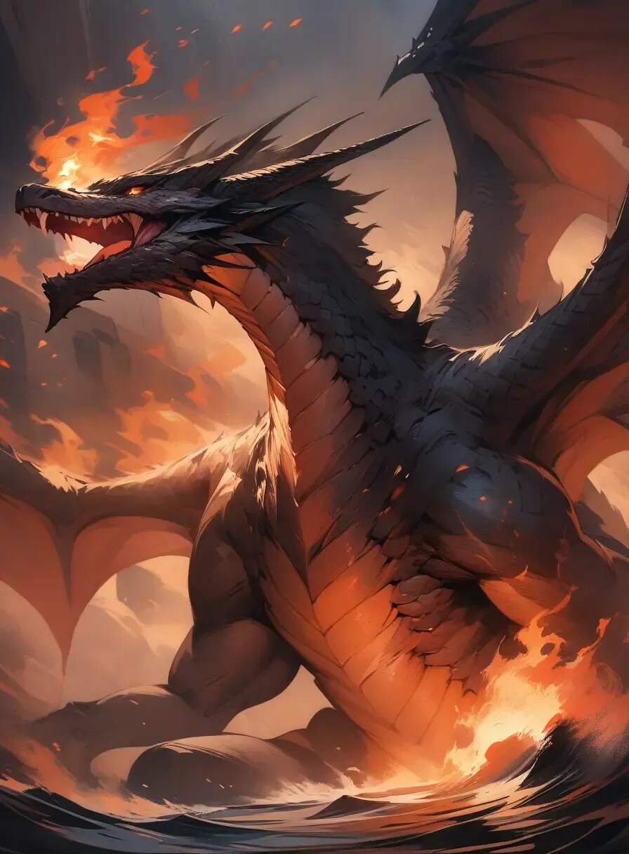 ドラゴン黒白