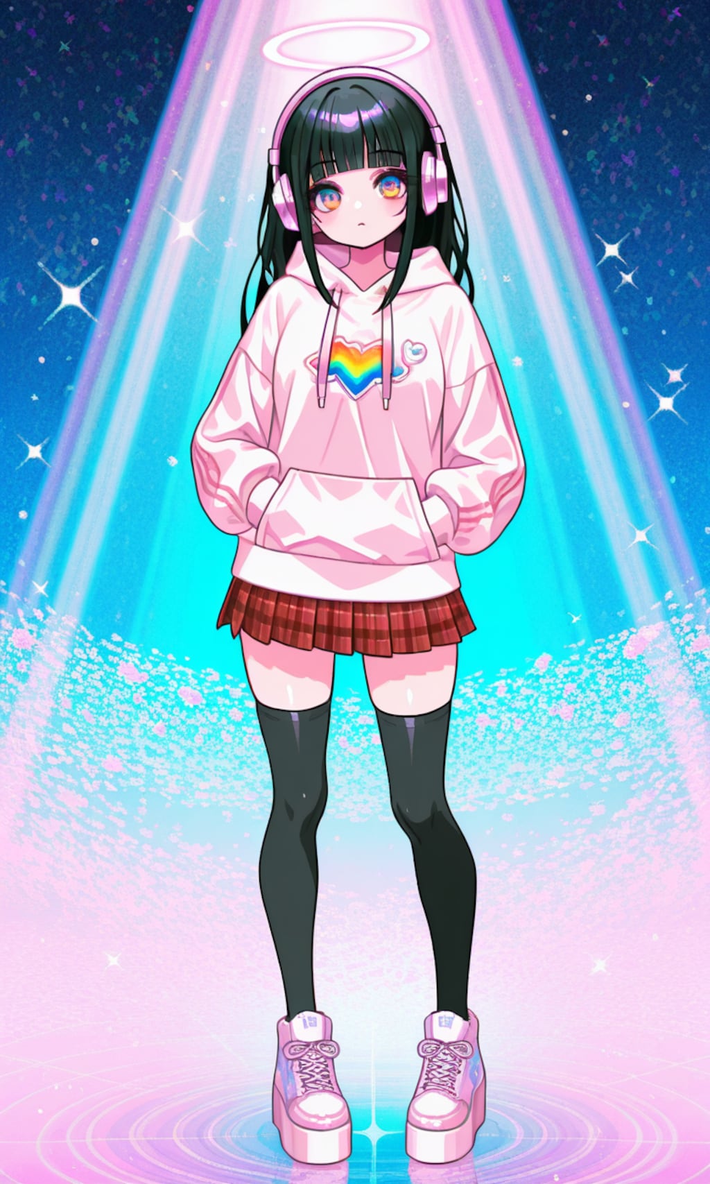 ヘッドフォンの女の子