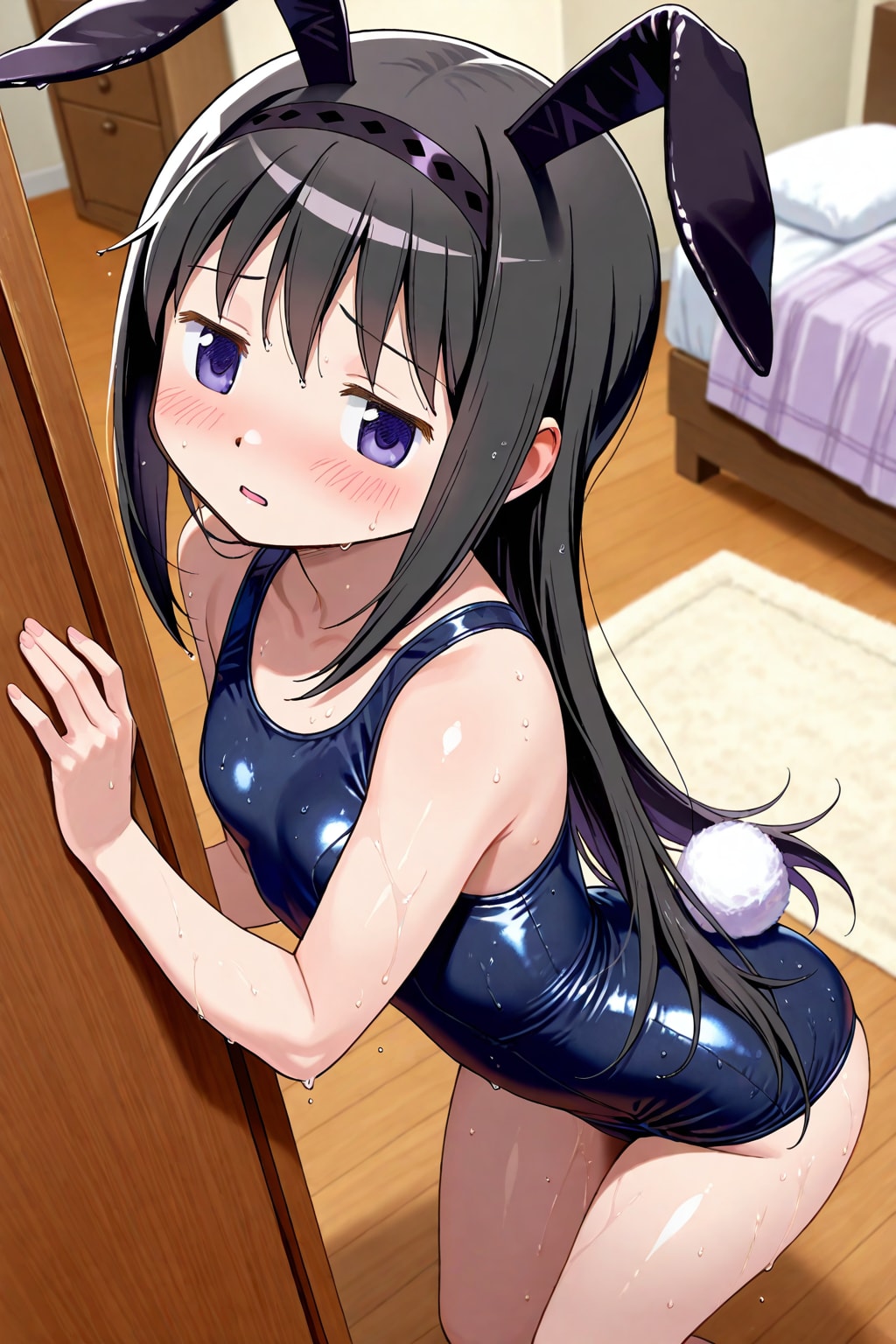 スク水バニーほむら