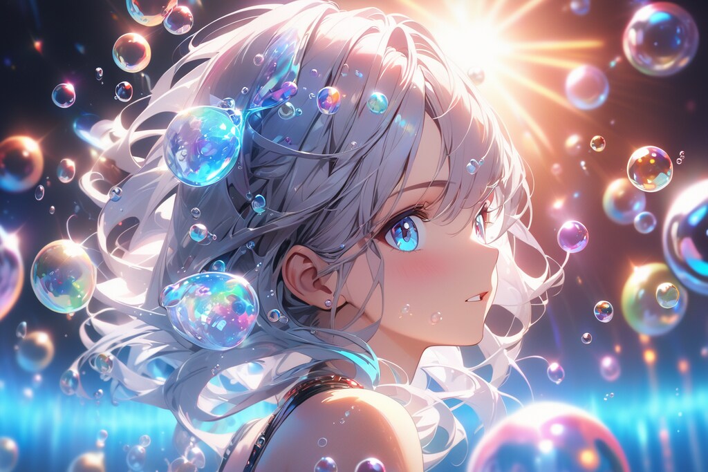 シアンの美少女