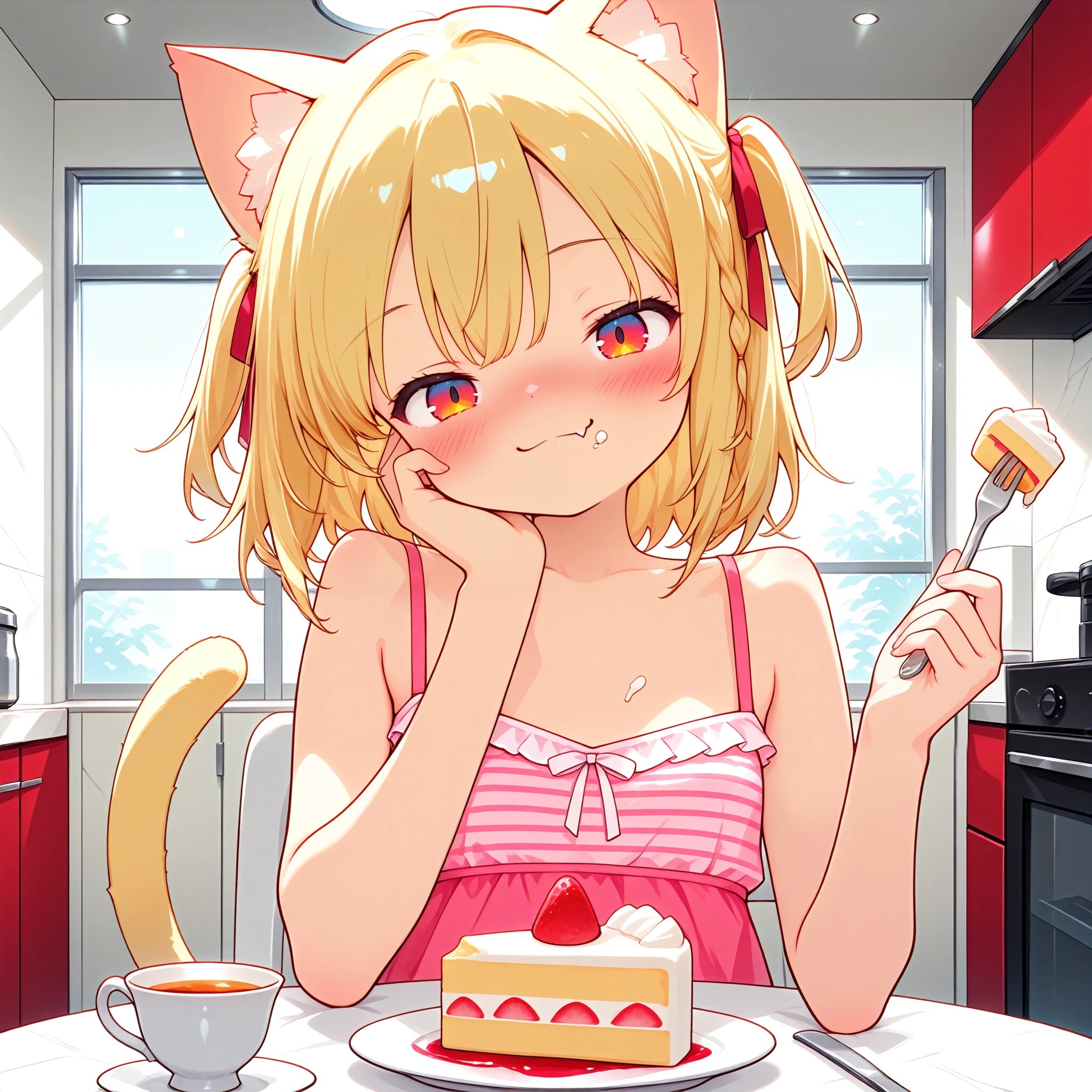 ケーキ食べながらあおりたいメスガキ猫耳ちゃん