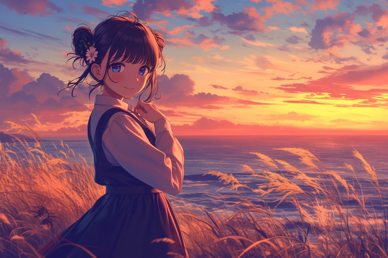 夕暮れのおだんごちゃん🍡✨155 | の人気AIイラスト・グラビア