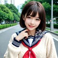 パーカーにマイクロミニデニムショーパンのつむちゃん 3枚目