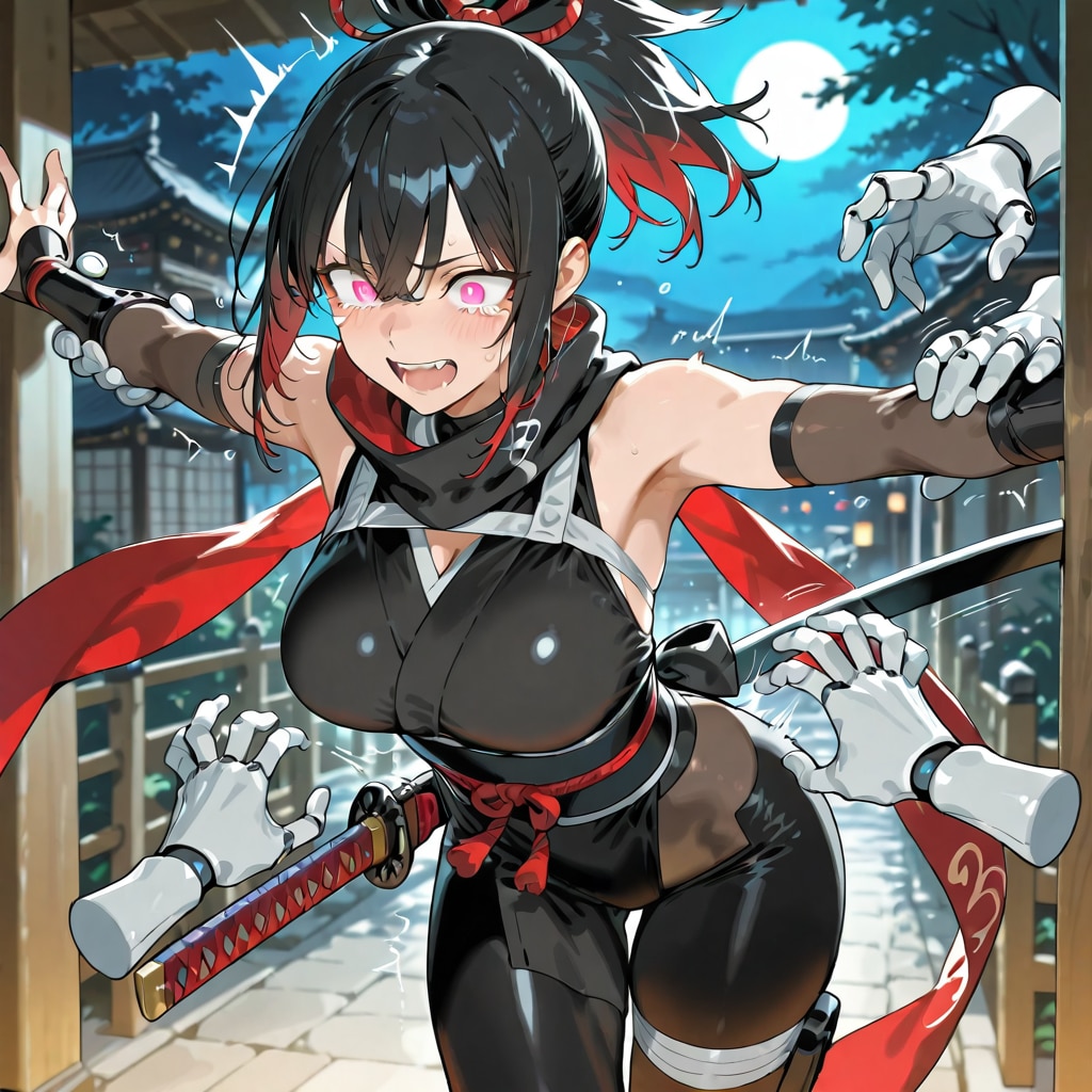 くノ一くすぐりその3 | の人気AIイラスト・グラビア