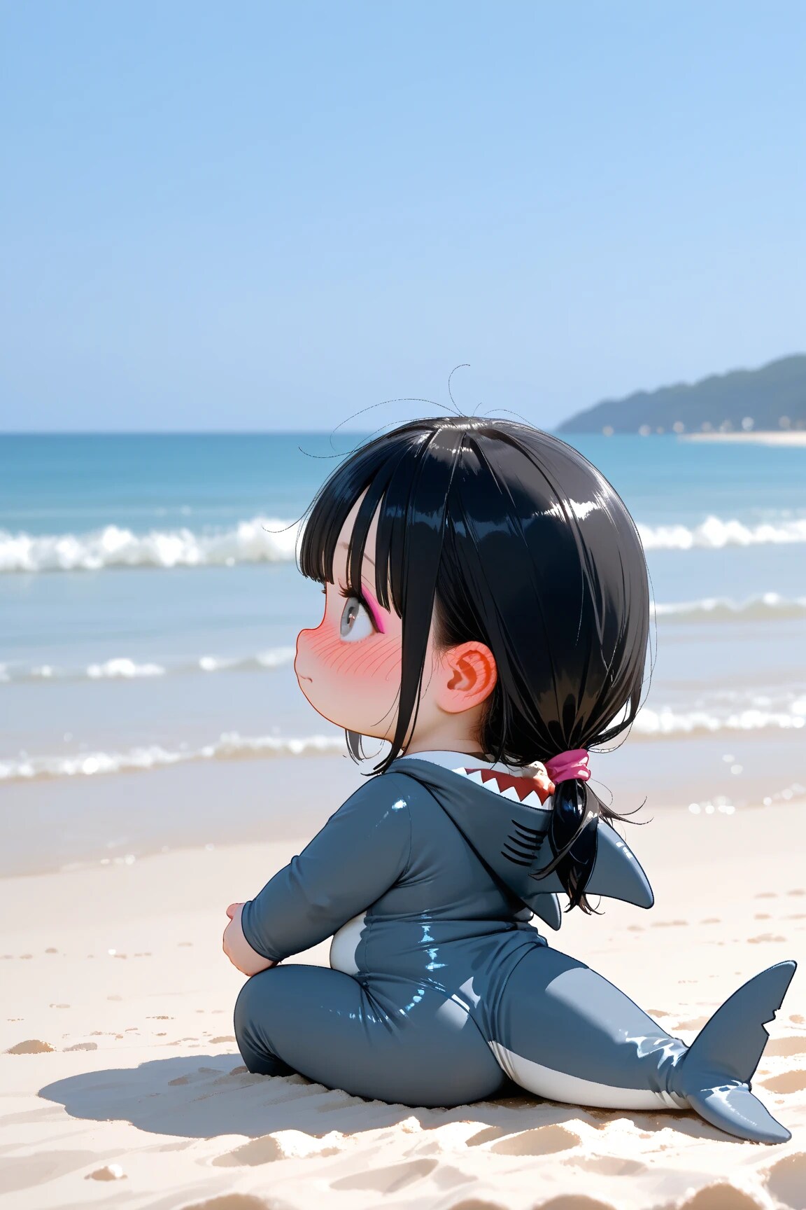 サメコスちゃんの横顔 | の人気AIイラスト・グラビア