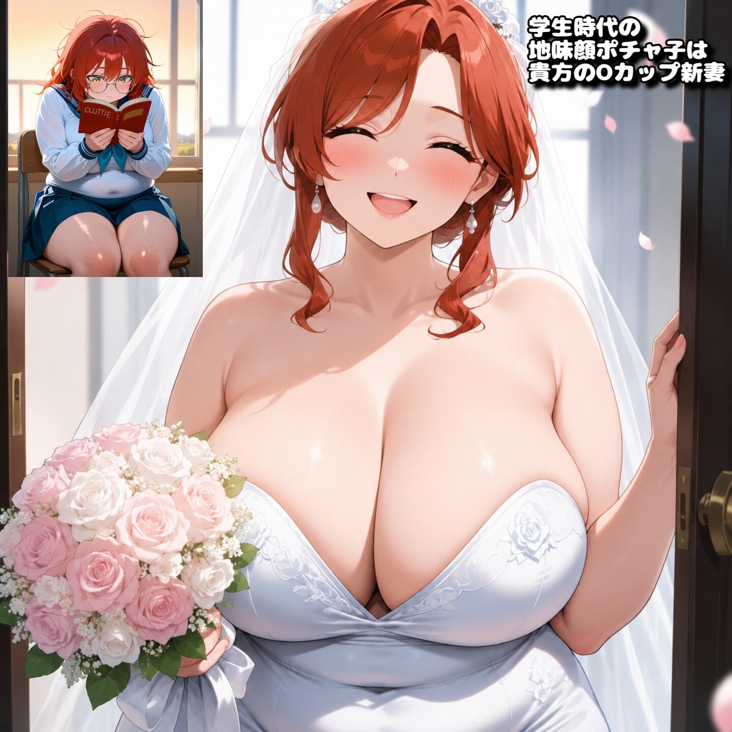 学生時代は地味顔ポチャ子だったOカップ友人と結婚した貴方