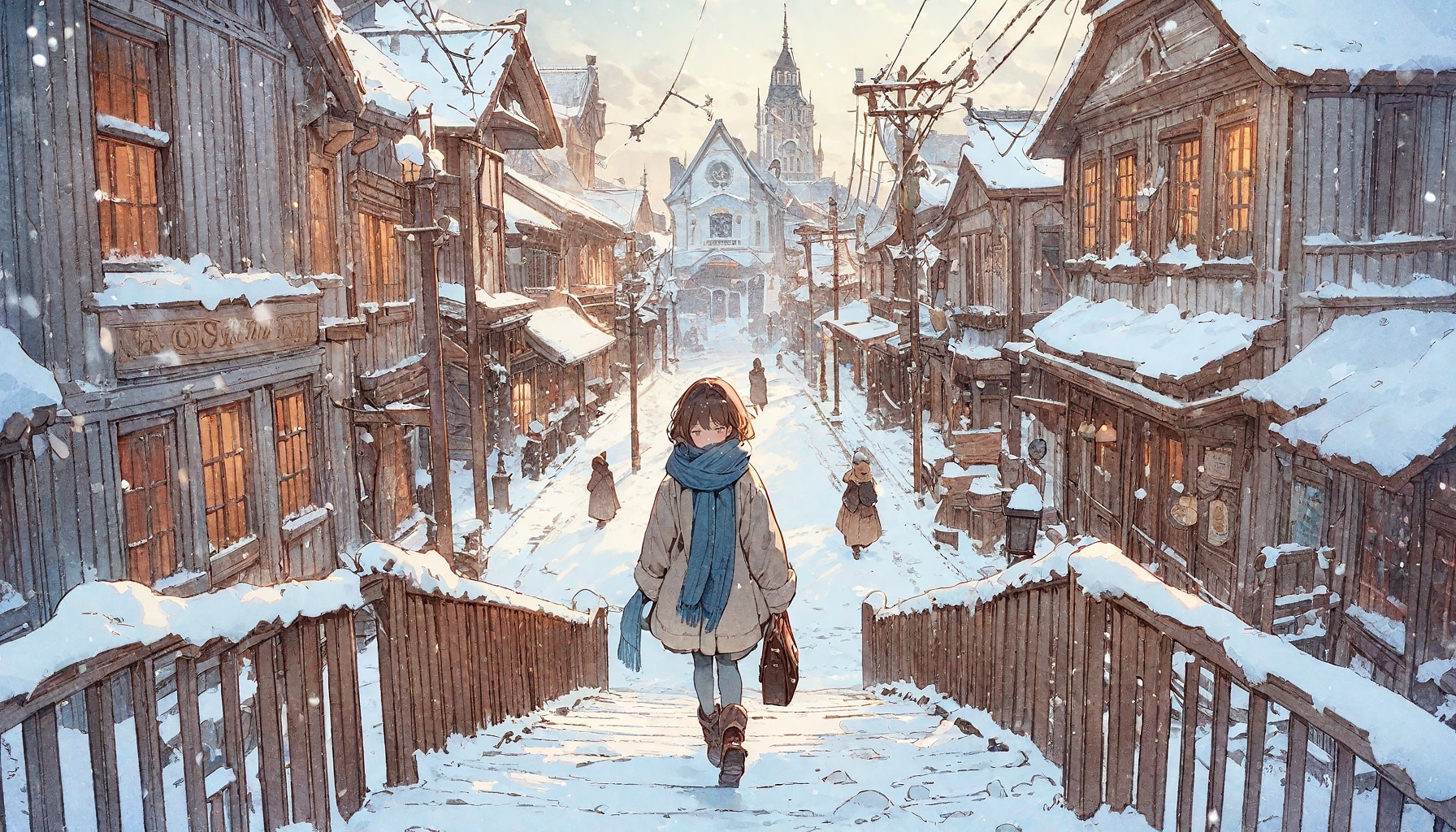 雪と少女100 | の人気AIイラスト・グラビア