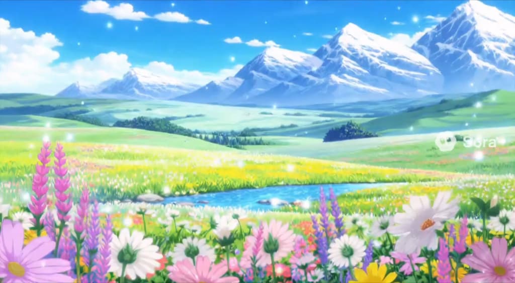 エリシアの王国op【煌めく夜】背景水晶洞の秘境