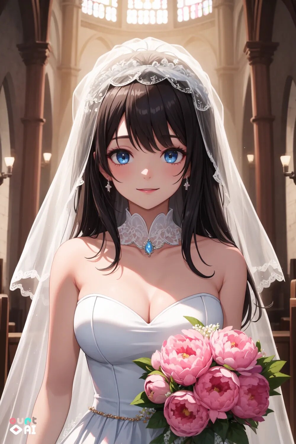 ウェディングドレスの萩原葵さん