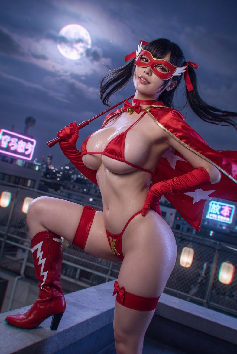 謎の仮面美女