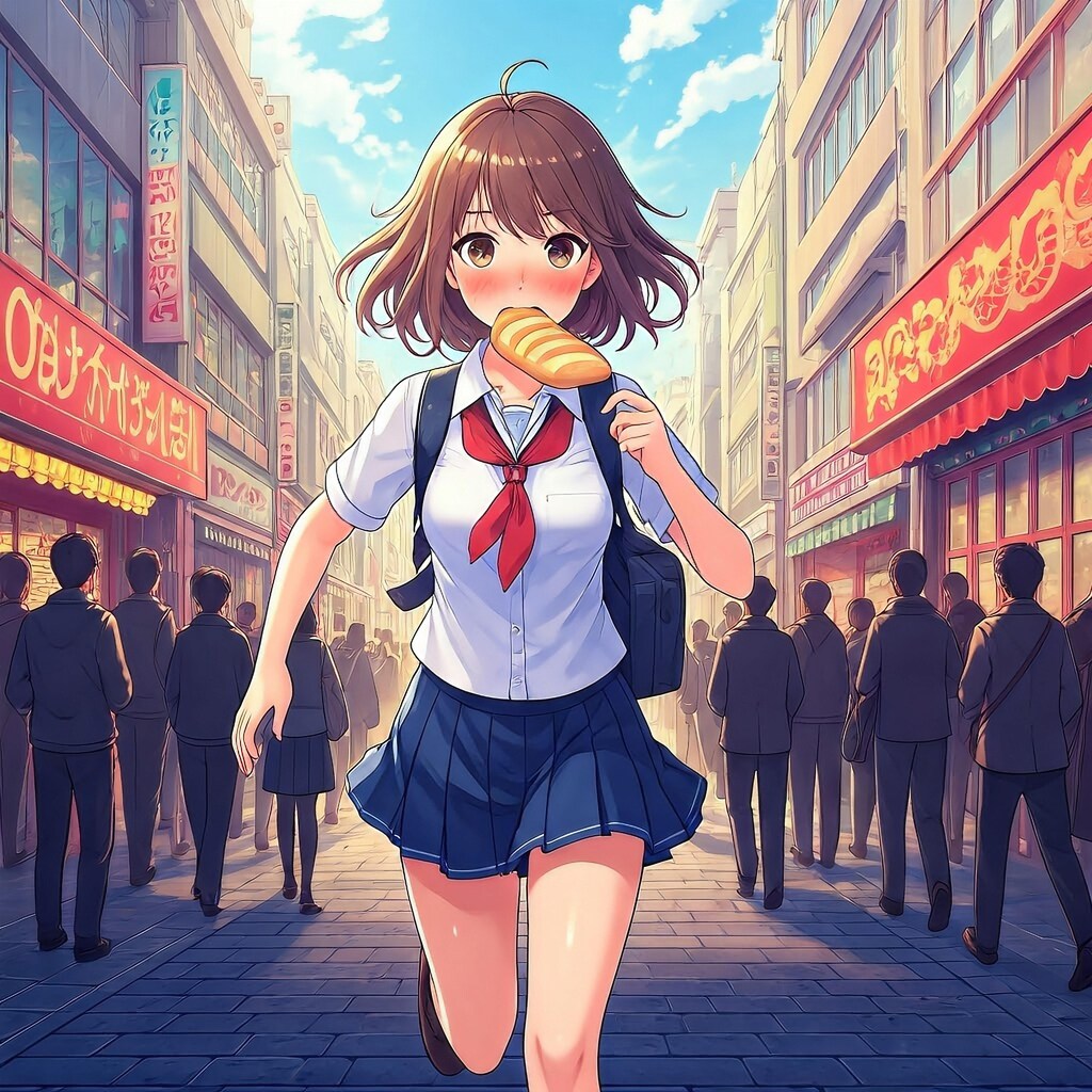 ピクセルちゃん　遅刻しちゃう〜